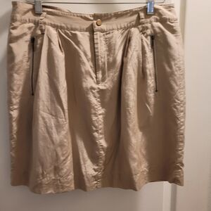 Banana Republic Silk Blend Skirt With Zipper Pockets